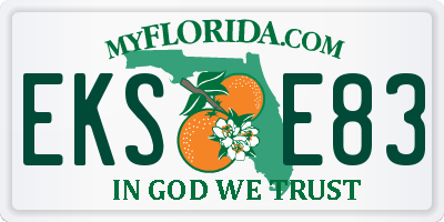 FL license plate EKSE83