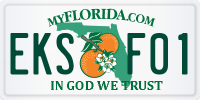 FL license plate EKSF01