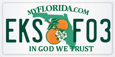 FL license plate EKSF03