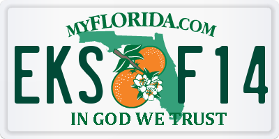 FL license plate EKSF14