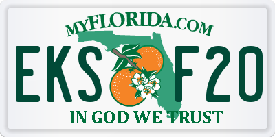 FL license plate EKSF20