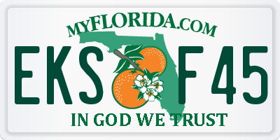 FL license plate EKSF45