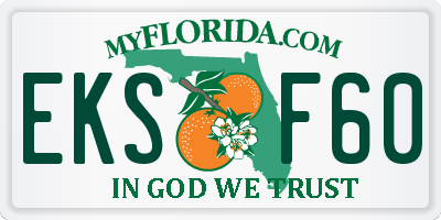 FL license plate EKSF60
