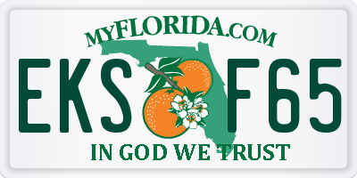 FL license plate EKSF65