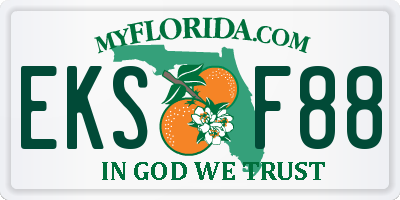 FL license plate EKSF88
