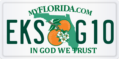 FL license plate EKSG10