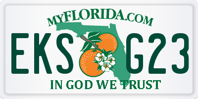 FL license plate EKSG23