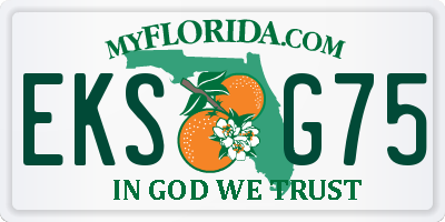 FL license plate EKSG75