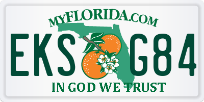 FL license plate EKSG84