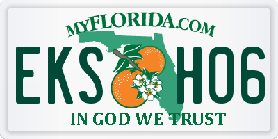 FL license plate EKSH06
