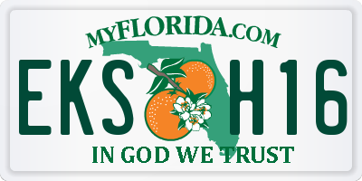 FL license plate EKSH16