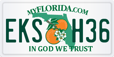 FL license plate EKSH36