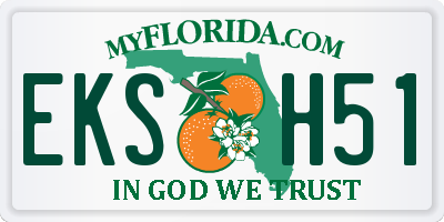 FL license plate EKSH51