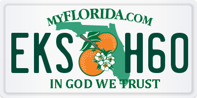 FL license plate EKSH60