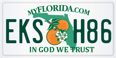 FL license plate EKSH86