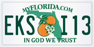 FL license plate EKSI13