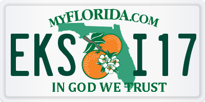 FL license plate EKSI17