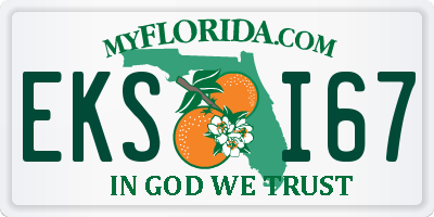 FL license plate EKSI67
