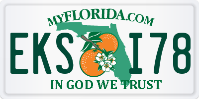 FL license plate EKSI78