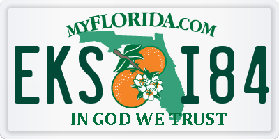 FL license plate EKSI84