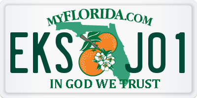 FL license plate EKSJ01