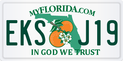 FL license plate EKSJ19