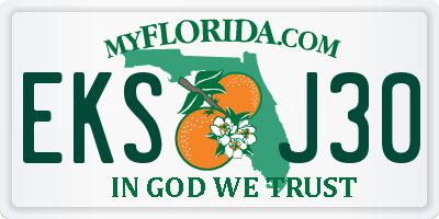 FL license plate EKSJ30