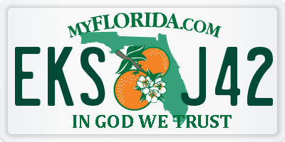 FL license plate EKSJ42
