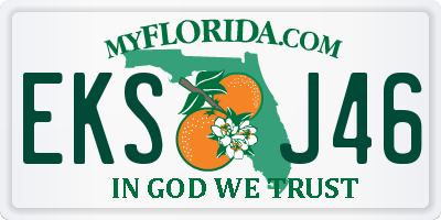 FL license plate EKSJ46