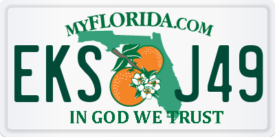 FL license plate EKSJ49