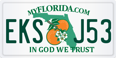 FL license plate EKSJ53