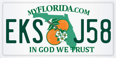 FL license plate EKSJ58
