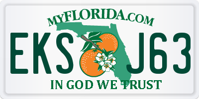 FL license plate EKSJ63