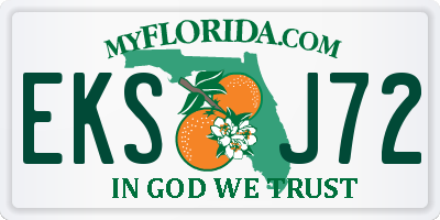 FL license plate EKSJ72