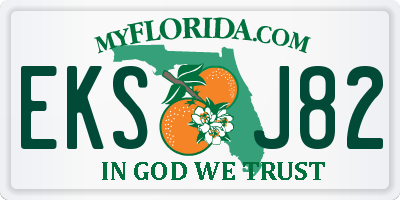 FL license plate EKSJ82
