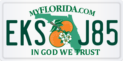 FL license plate EKSJ85