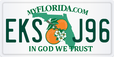 FL license plate EKSJ96
