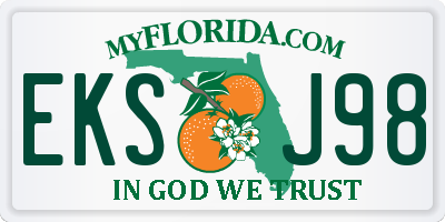 FL license plate EKSJ98