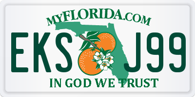 FL license plate EKSJ99