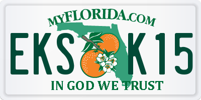 FL license plate EKSK15