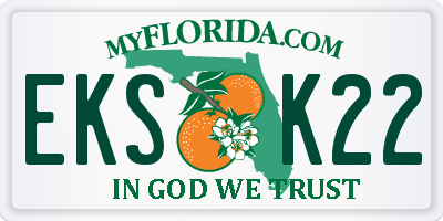 FL license plate EKSK22