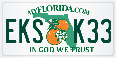 FL license plate EKSK33