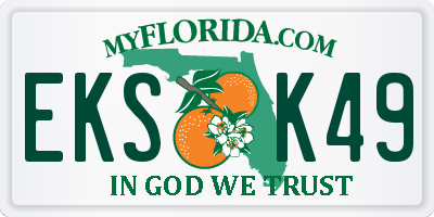 FL license plate EKSK49