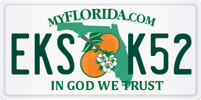 FL license plate EKSK52