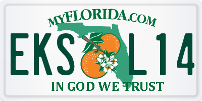 FL license plate EKSL14