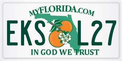 FL license plate EKSL27