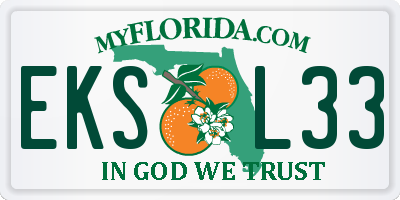 FL license plate EKSL33