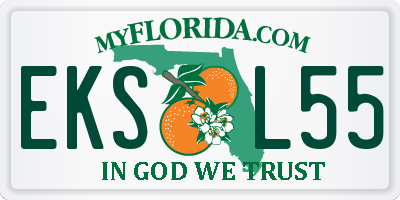 FL license plate EKSL55