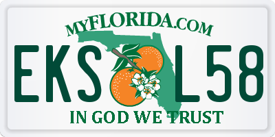 FL license plate EKSL58