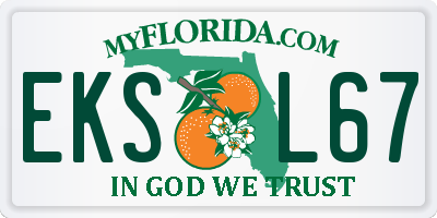 FL license plate EKSL67